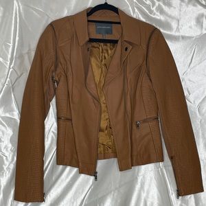 Brown leather jacket